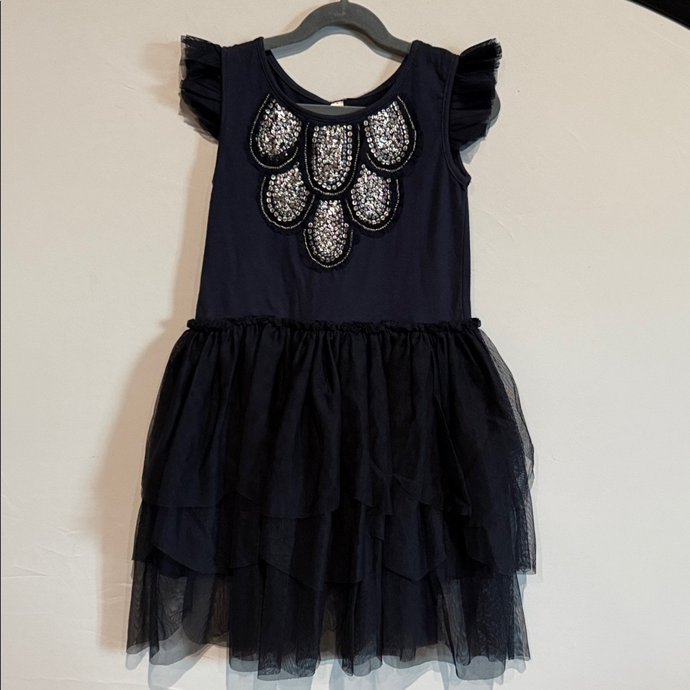 CottonOn Dark Navy Dress with Silver Sequin Detail